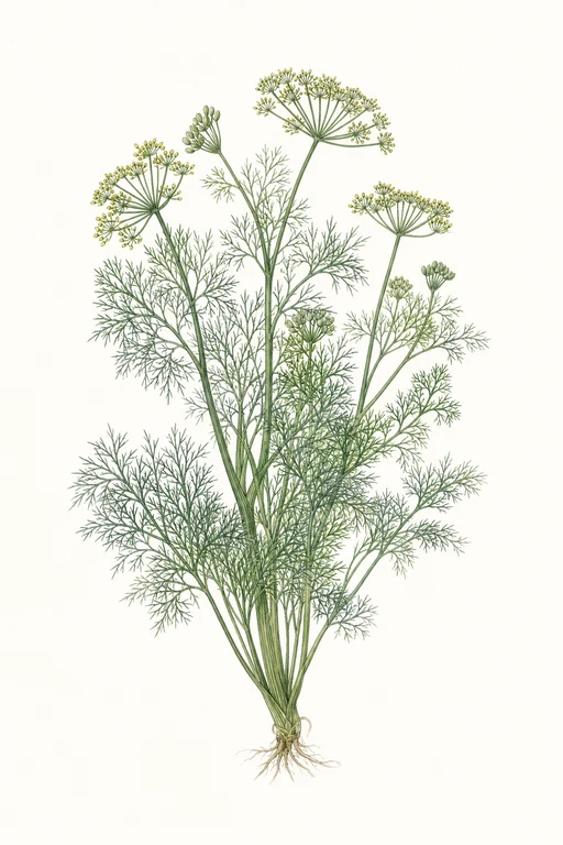 Botanical illustration of Bouquet Dill