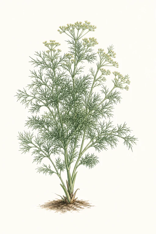 Botanical illustration of Tetra Dill