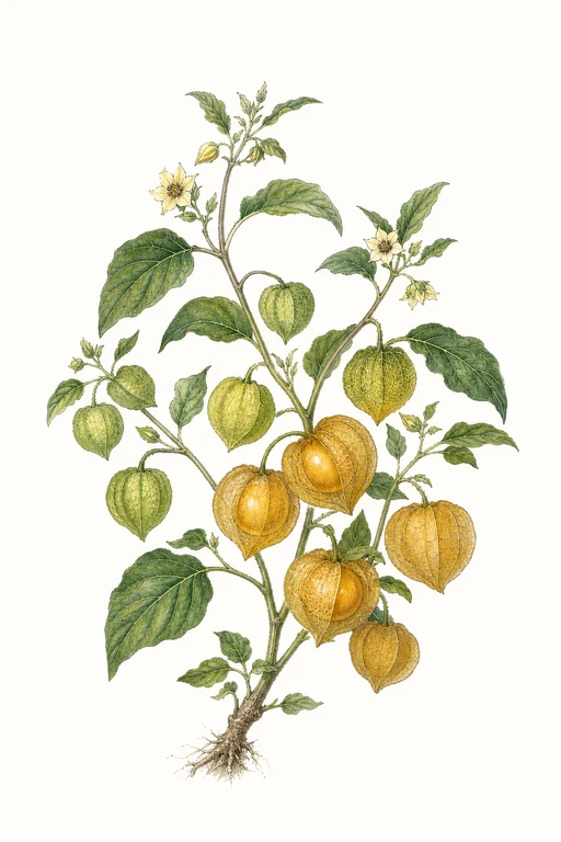 Botanical illustration of Cape Gooseberry