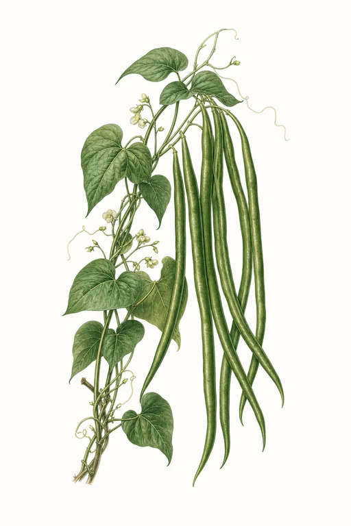 Botanical illustration of Long Bean