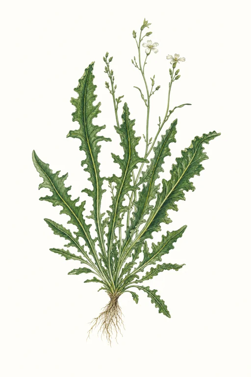 Botanical illustration of Wild Italian Arugula