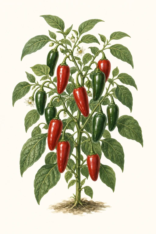 Botanical illustration of La Bomba II