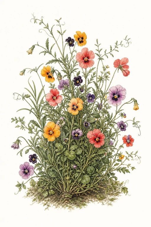 Botanical illustration of Pollinator's Delight Mix