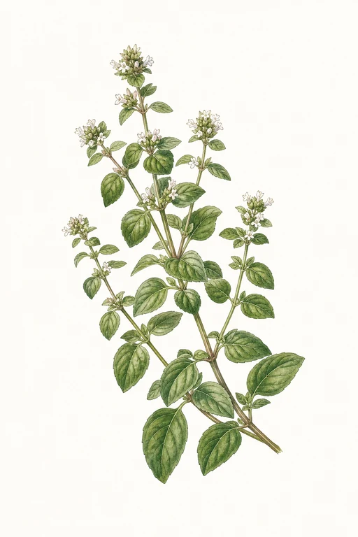 Botanical illustration of Purple Ruffles