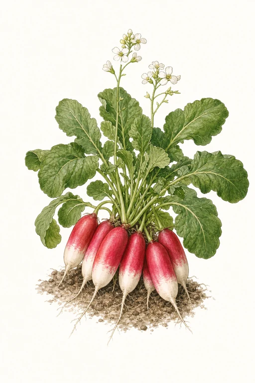 Botanical illustration of French Breakfast 2
