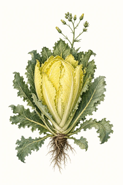 Botanical illustration of Galia Endive
