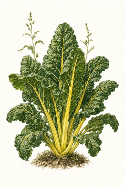 Botanical illustration of Chard Swiss Giant