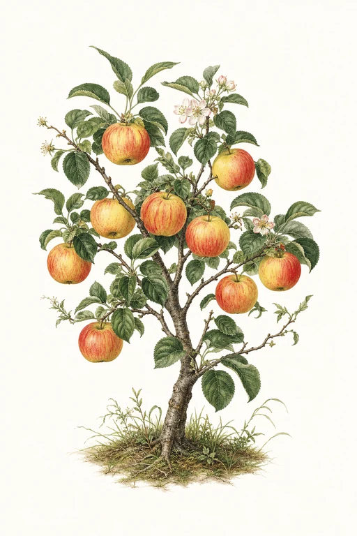 Botanical illustration of Big Bux Gala