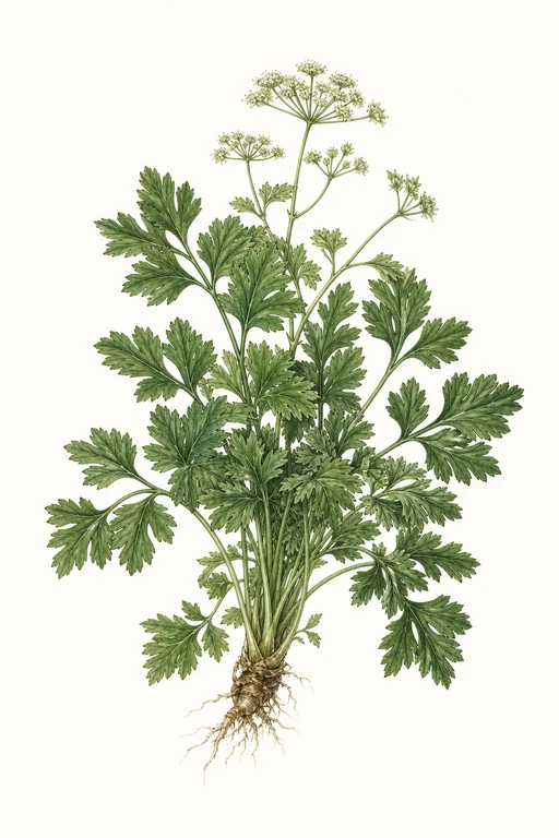 Botanical illustration of Einfarbig Dunkelgrüner