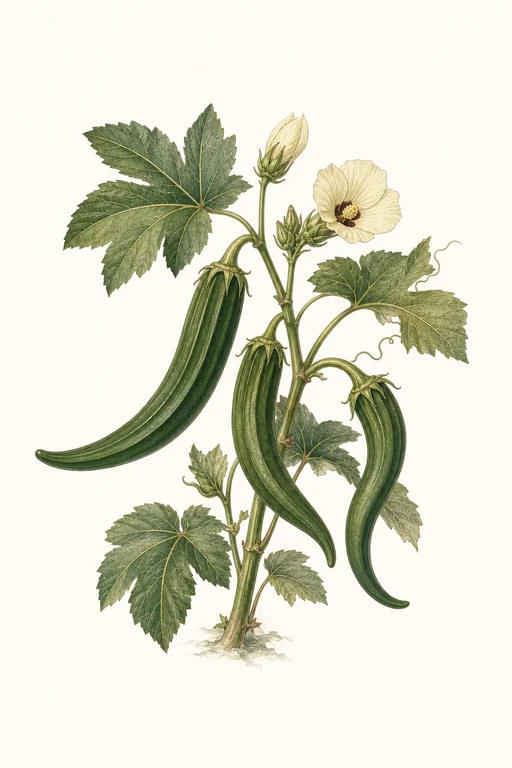 Botanical illustration of Cow Horn