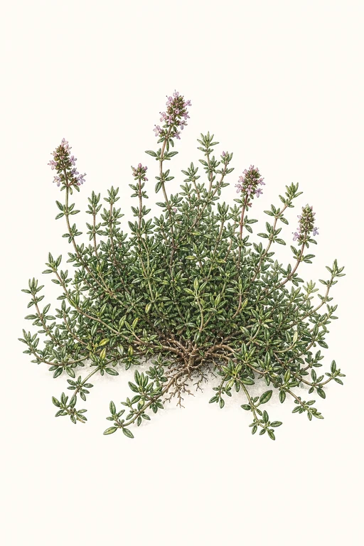 Botanical illustration of German Thyme