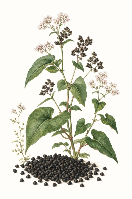 Botanical illustration of Black Tartary