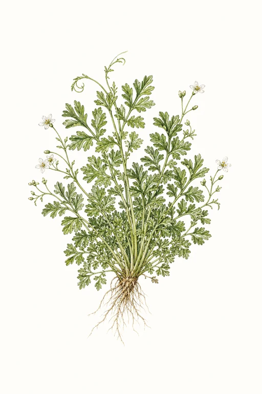 Botanical illustration of Garden Cress