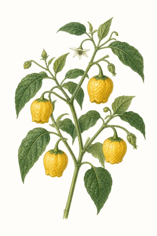Botanical illustration of Rocoto Yellow
