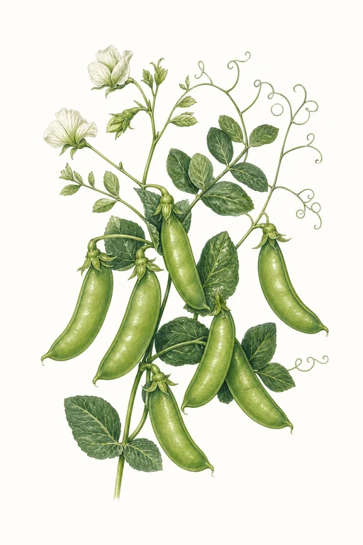 Botanical illustration of Super Sugar Snap