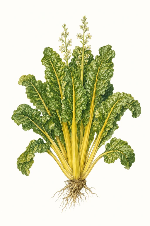 Botanical illustration of Chard 'Golden'