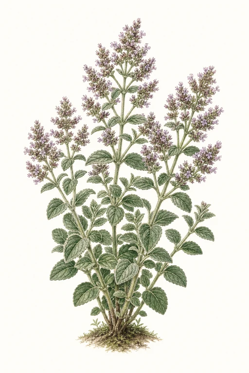 Botanical illustration of Sicilian Oregano