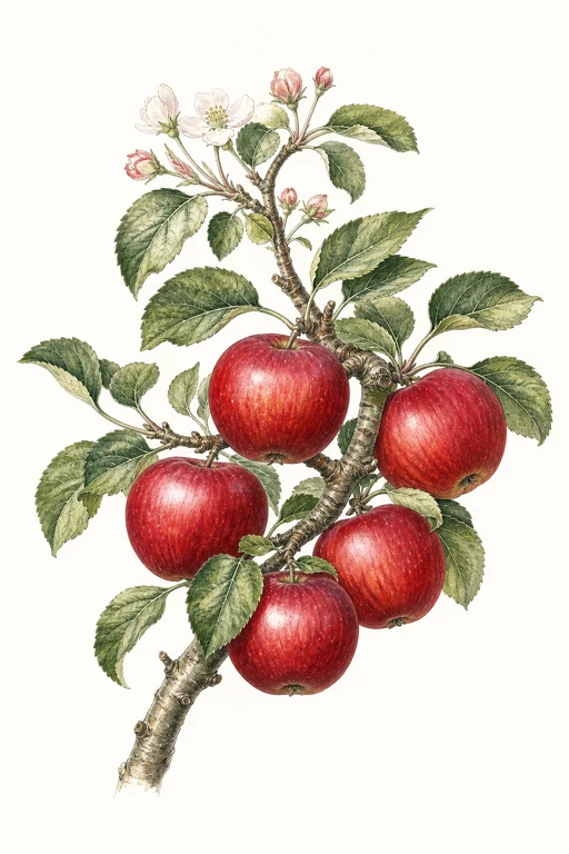 Botanical illustration of CrimsonCrisp