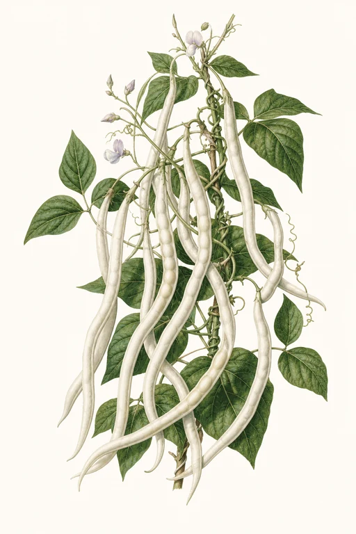 Botanical illustration of White Seeded Yard Long
