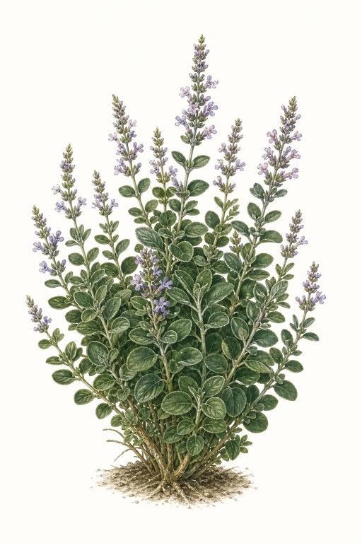Botanical illustration of Zaatar Oregano
