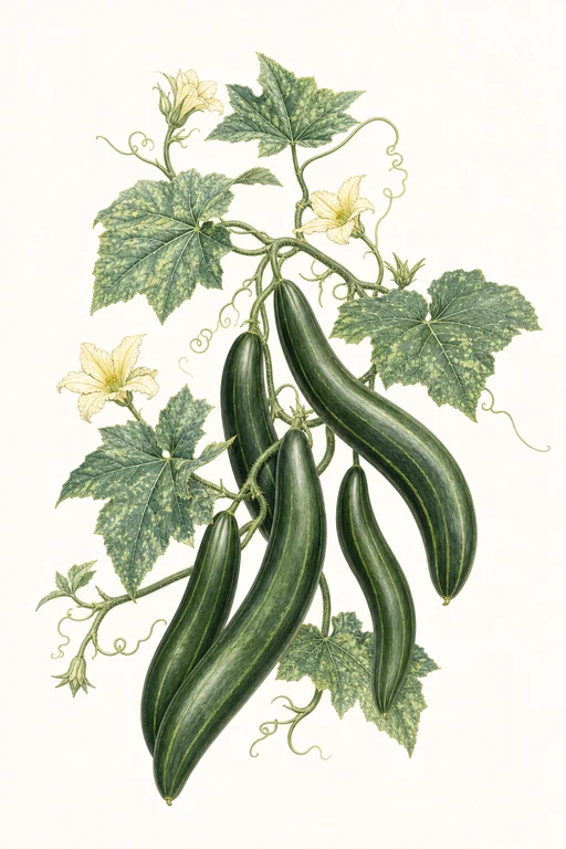 Botanical illustration of Cocozelle