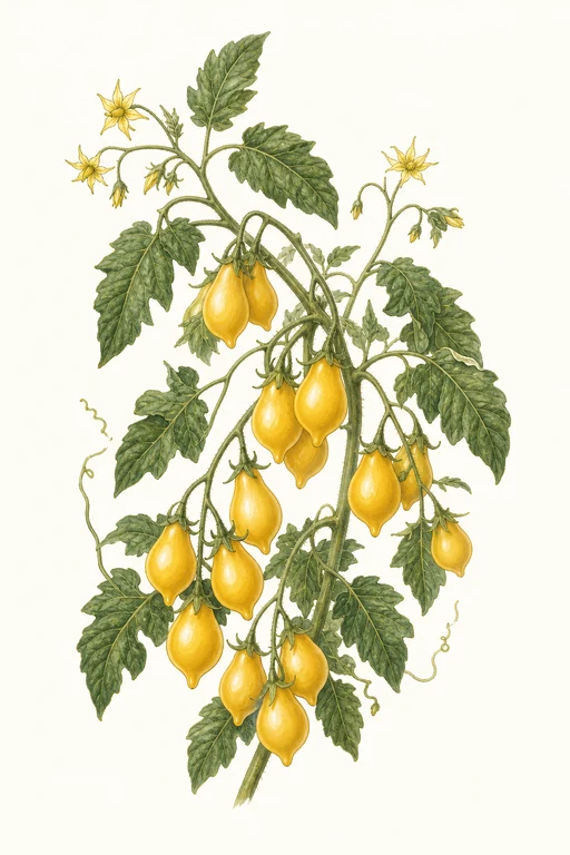 Botanical illustration of Yellow Pear