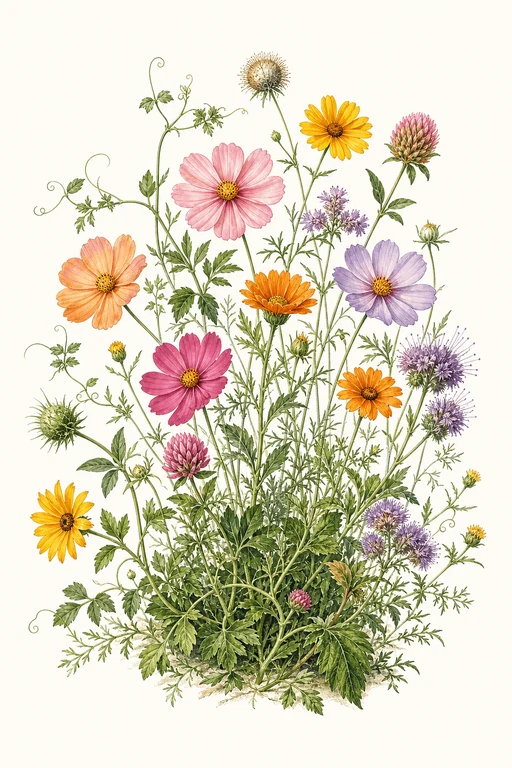 Botanical illustration of Bee Feed Mix