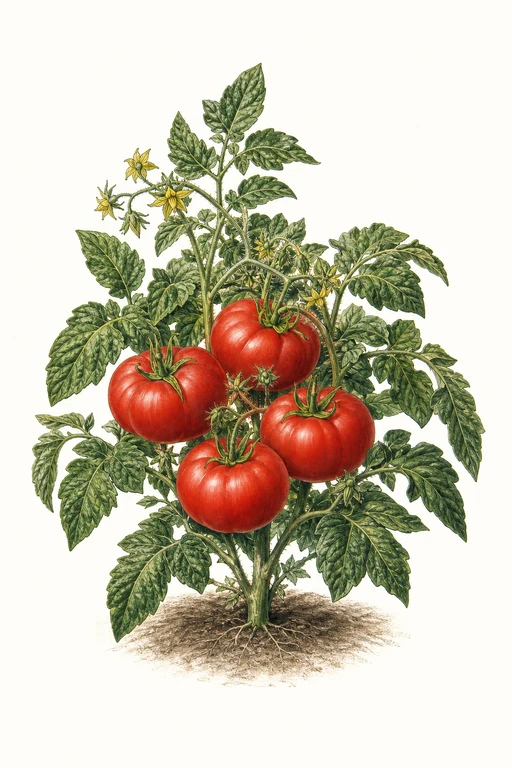 Botanical illustration of Bush Early Girl