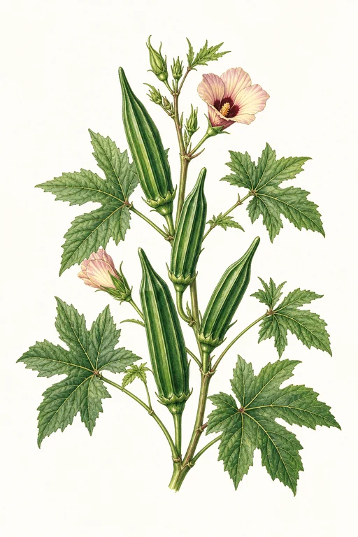 Botanical illustration of Star of David