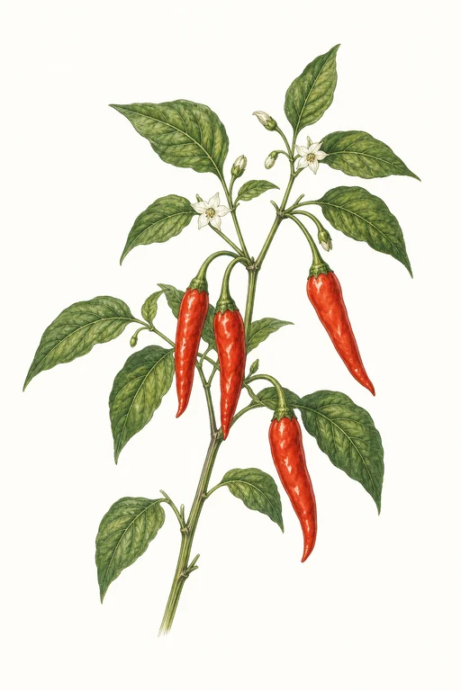 Botanical illustration of Red Ember
