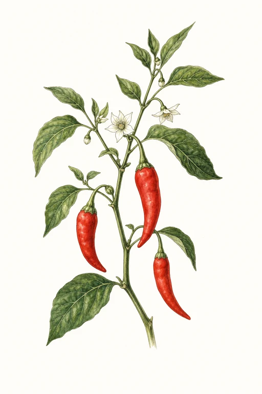 Botanical illustration of Red Cherry Large