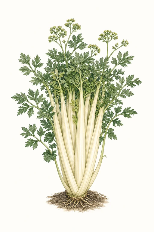 Botanical illustration of Self-Blanching Celery