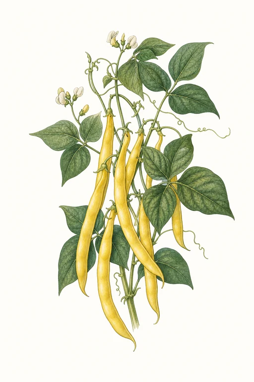 Botanical illustration of Golden Rocky Wax Bean