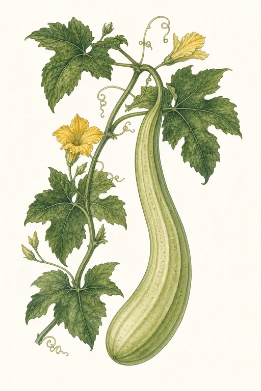 Botanical illustration of Tromboncino