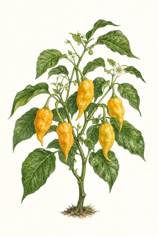 Botanical illustration of Yellow Reaper