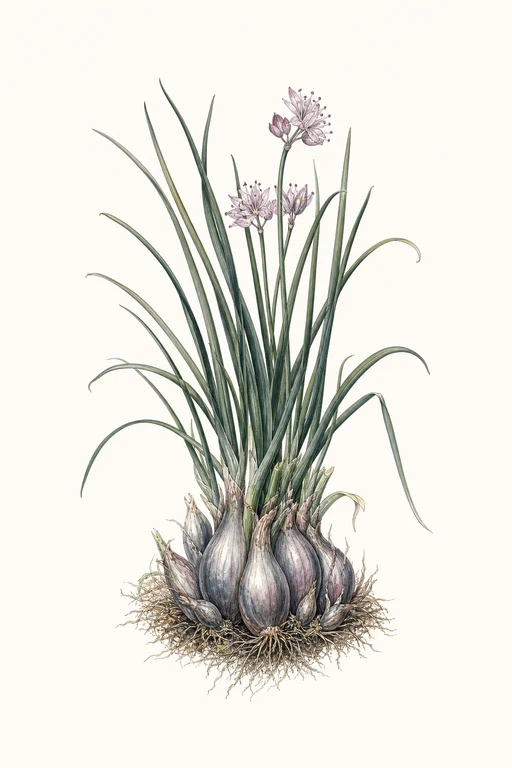 Botanical illustration of French Grey Shallot
