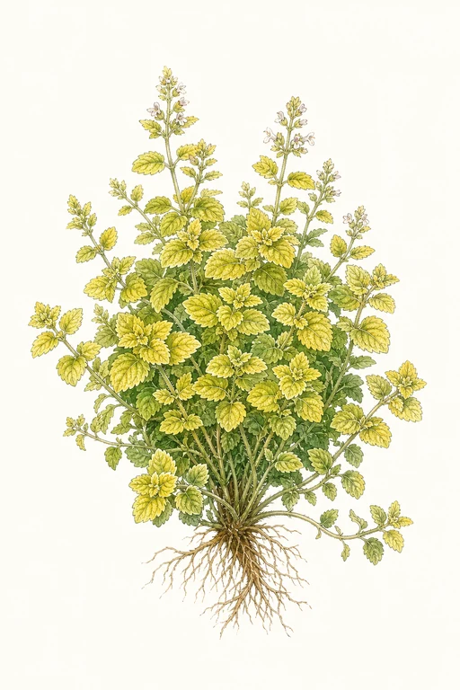Botanical illustration of Golden Oregano
