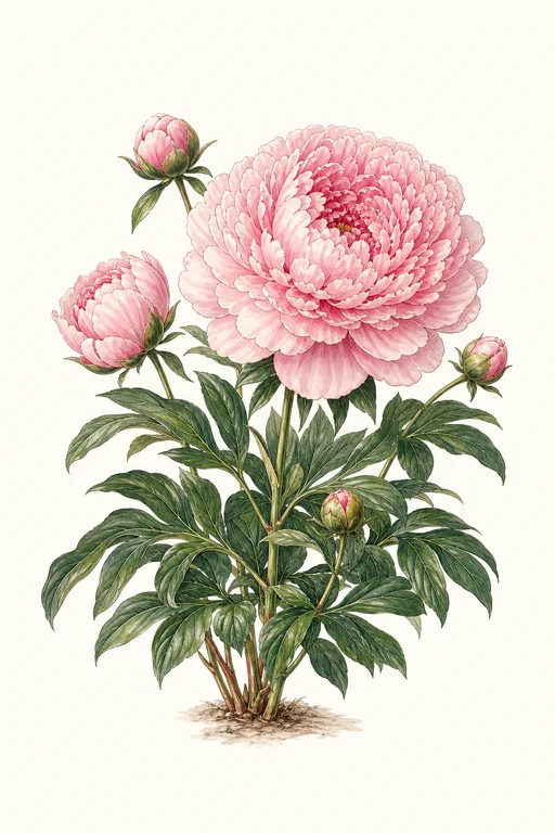 Botanical illustration of Myrtle Gentry