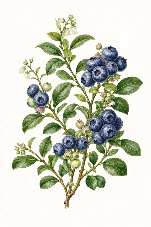 Botanical illustration of Sunshine Blue