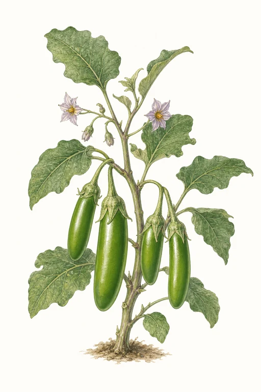 Botanical illustration of Thai Green