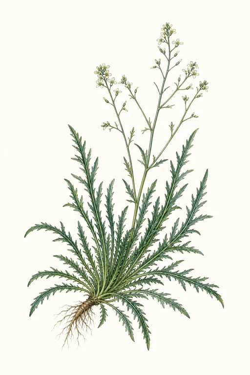 Botanical illustration of Wild Arugula (Sylvetta)