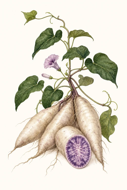 Botanical illustration of Okinawan Purple