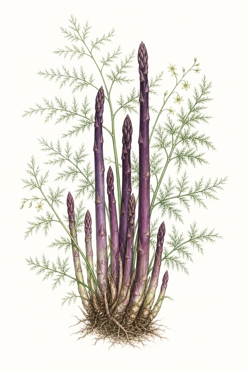 Botanical illustration of Purple Passion
