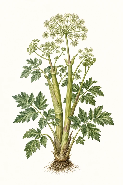 Botanical illustration of Archangelica