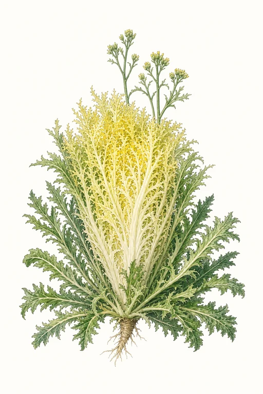 Botanical illustration of Frisee Maraichere
