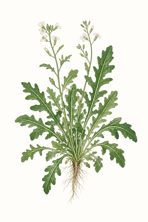 Botanical illustration of Arugula 'Rugula'