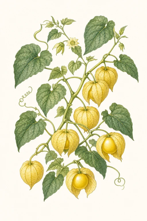 Botanical illustration of Yellow Mexican