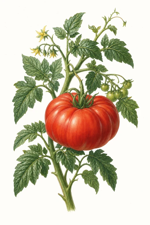 Botanical illustration of Goliath Hybrid Tomato