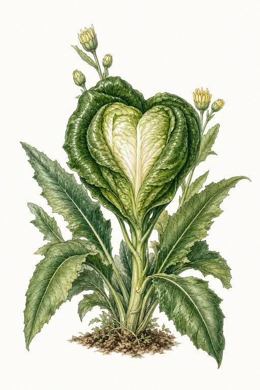 Botanical illustration of Full Heart Batavian