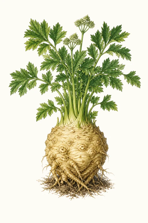 Botanical illustration of Celeriac